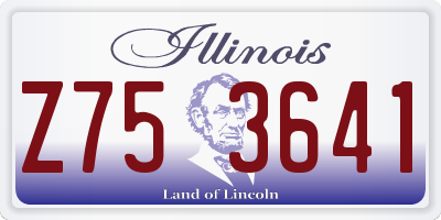IL license plate Z753641