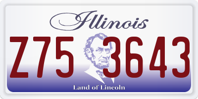 IL license plate Z753643