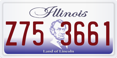 IL license plate Z753661