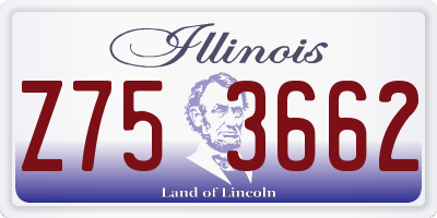 IL license plate Z753662