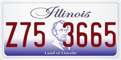 IL license plate Z753665