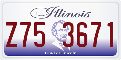 IL license plate Z753671