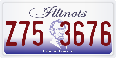 IL license plate Z753676