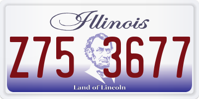 IL license plate Z753677