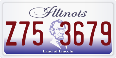 IL license plate Z753679