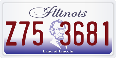 IL license plate Z753681