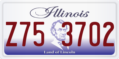 IL license plate Z753702