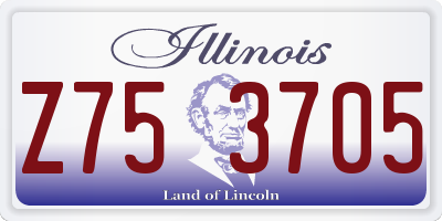 IL license plate Z753705