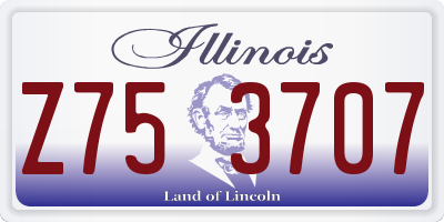 IL license plate Z753707