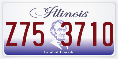 IL license plate Z753710