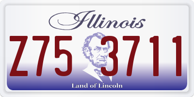 IL license plate Z753711