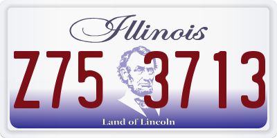 IL license plate Z753713