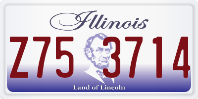 IL license plate Z753714