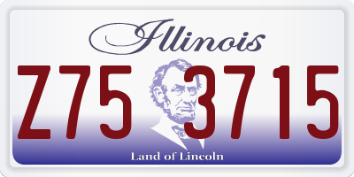 IL license plate Z753715