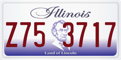 IL license plate Z753717