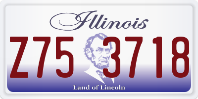 IL license plate Z753718