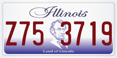 IL license plate Z753719