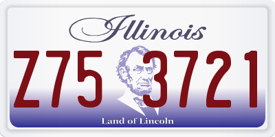 IL license plate Z753721
