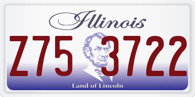 IL license plate Z753722