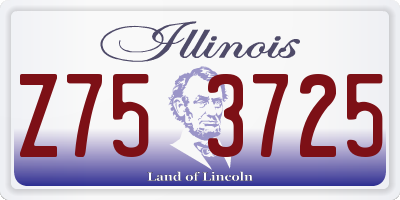 IL license plate Z753725