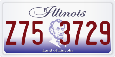 IL license plate Z753729