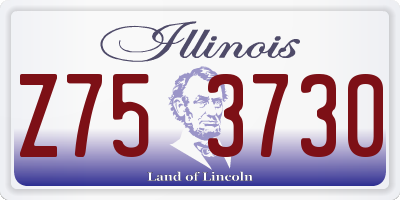 IL license plate Z753730