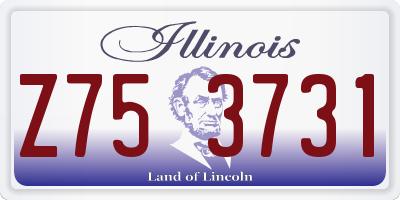 IL license plate Z753731