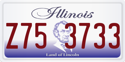 IL license plate Z753733