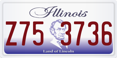 IL license plate Z753736