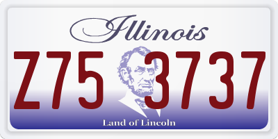 IL license plate Z753737