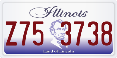 IL license plate Z753738