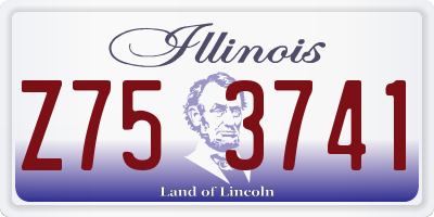 IL license plate Z753741