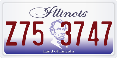 IL license plate Z753747