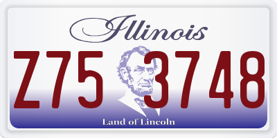 IL license plate Z753748