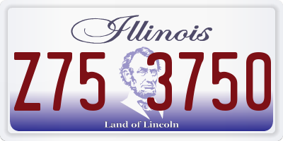 IL license plate Z753750