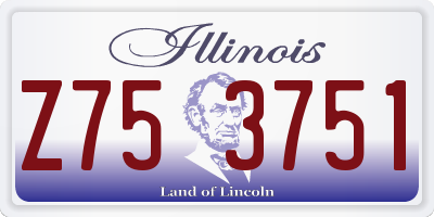IL license plate Z753751