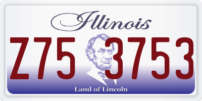 IL license plate Z753753