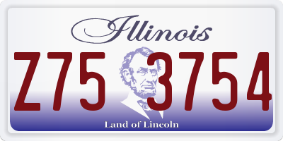 IL license plate Z753754