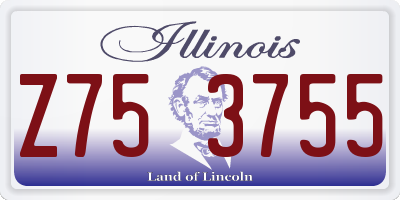 IL license plate Z753755