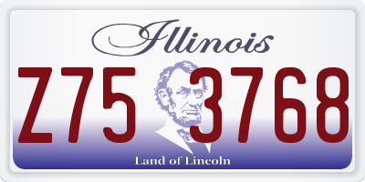IL license plate Z753768