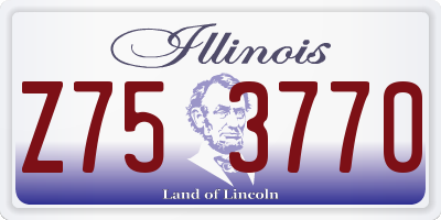 IL license plate Z753770