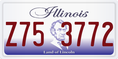 IL license plate Z753772