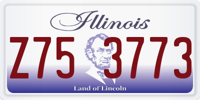 IL license plate Z753773