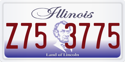 IL license plate Z753775