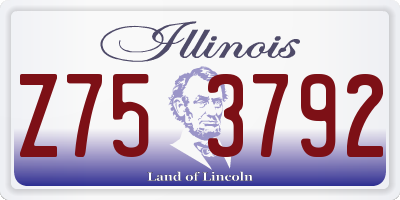 IL license plate Z753792