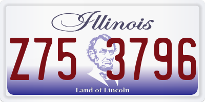 IL license plate Z753796