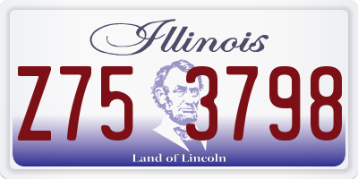 IL license plate Z753798