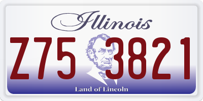 IL license plate Z753821