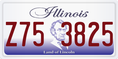IL license plate Z753825
