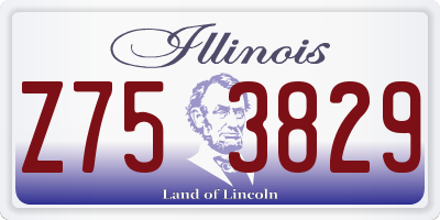IL license plate Z753829